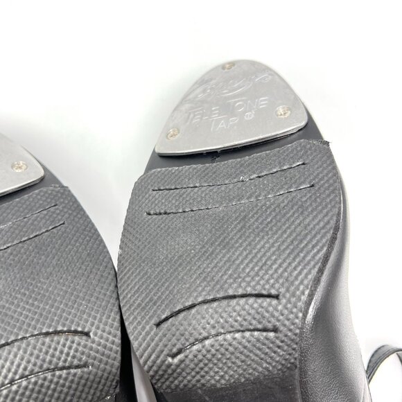 Capezio Women's # 657 Manhattan Xtreme Black Leather Tap Dance Shoes Heels 11 - Picture 10 of 14